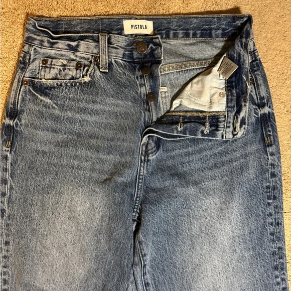 Pistola Cassie Jean Light Wash Super High Rise Straight Leg REVOLVE - Picture 6 of 7